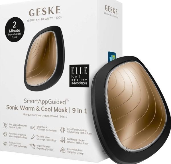 Konjac Sponge Soniczny masażer do twarzy Cool & Warm 9in1 Geske z Aplikacją (szary)