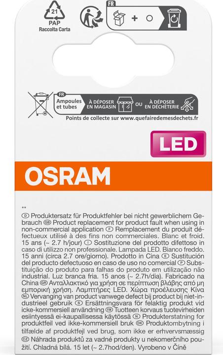 Label énergétique Osram Star Par 16 (GU10, 6.90 W, 620 lm, 1 x, F)