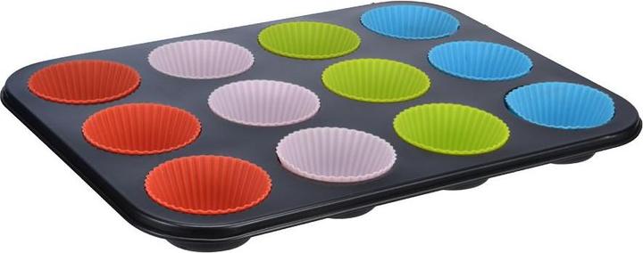 Produktbild Fs-Star Muffin-Backform mit Silikonförmchen für 12 Muffins (6.50 cm)