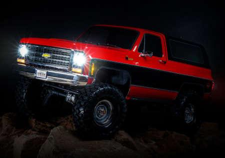 Immagine prodotto Traxxas TRX-4 79 Chevy Blazer rosso/nero 1/10 Crawler RTR spazzolato, senza clip, senza batteria e (RTR pronto all'uso)