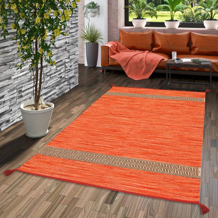 Immagine prodotto Pergamon Tappeto kilim in cotone naturale Toscana (90 x 160 cm)