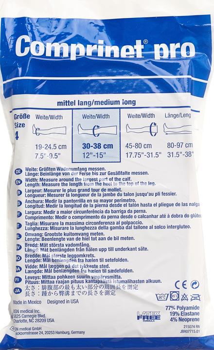 Produktbild BSN Thrombo A-G Grösse 4 lang weiss