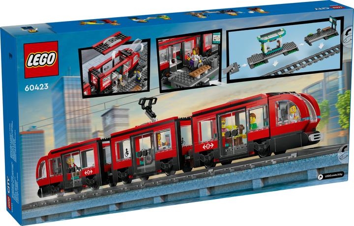 Actual product image LEGO Tram with stop (60423, LEGO City)