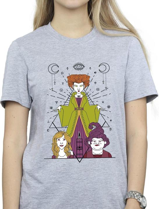 Actual product image Disney Womens/Ladies Hocus Pocus Candle Cotton Boyfriend T-Shirt (M)