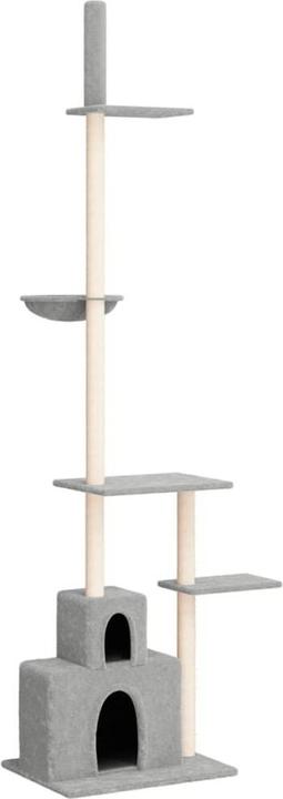 Image du produit VidaXL Kratzbaum Deckenhoch Hellgrau 250,5-276,5cm Katzenbaum Katzenkratzbaum (276.50 cm, Gris clair)
