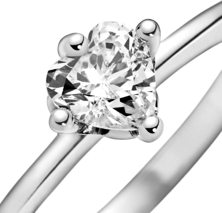 Actual product image Pandora Clear Heart Solitaire Ring (60, 925 Silver)