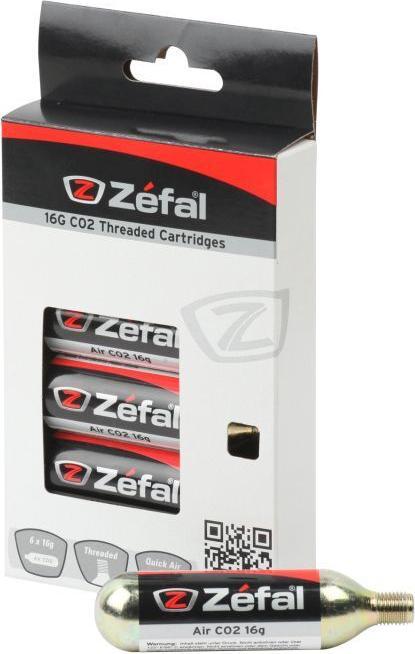 Actual product image Zefal CO2 cartridges 16g (6 pieces) (Replacement CO2 cartridges)