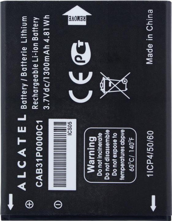 Actual product image Alcatel Battery 1300mAh Li-Ion ONETOUCH 4033D (bulk)