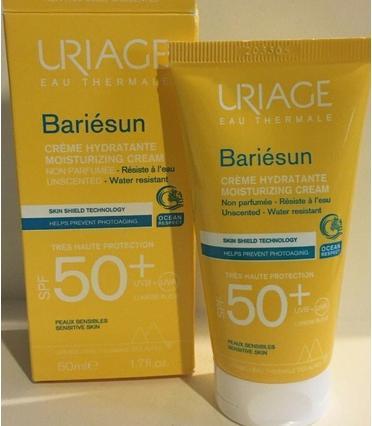 Actual product image Uriage HydrataÄnÃ krém na opalovánÃ pro citlivou pokoÅ¾ku SPF 50+ Bariesun (Moisturising Creation (Suntan cream, SPF 50+, 50 ml)