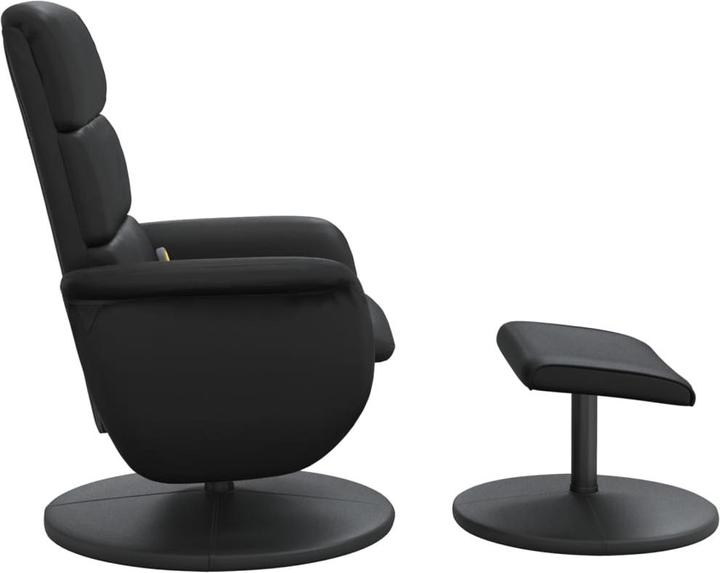 Produktbild VidaXL Massagesessel mit Fusshocker Schwarz Kunstleder,Farbe