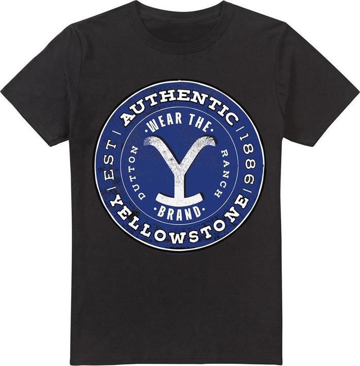 Actual product image Yellowstone Mens Authentic Blue Badge T-Shirt (M)
