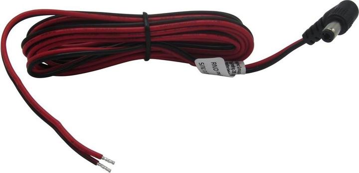 Actual product image RND Electronics DC connection cable, 2.5x5.5x9.5mm plug - open ends, angled, 2m, black/red (2 m)