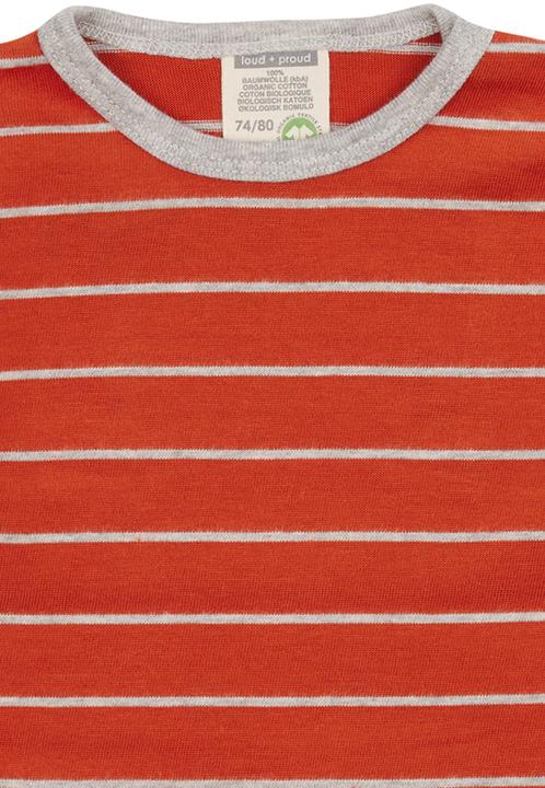 Actual product image loud + proud Shirt long sleeve striped terracotta (62)