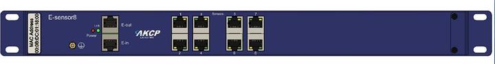 Image du produit AKCP E-Sensor8 - module d'extension, 8 ports et kit de montage DIN