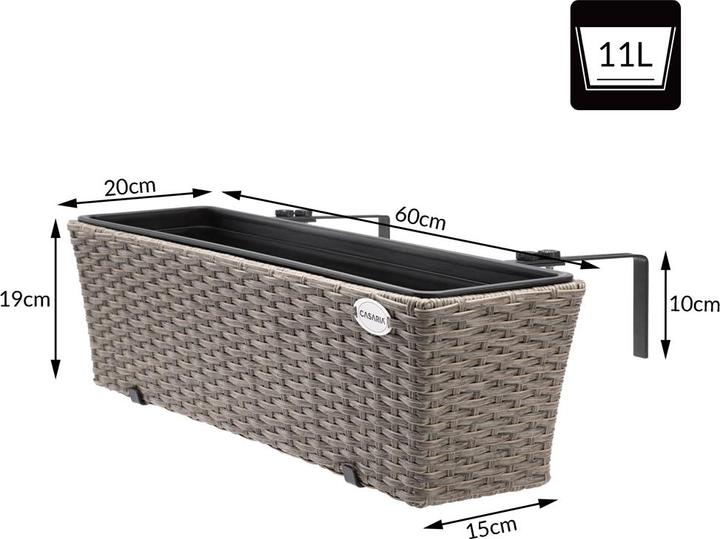 Produktbild Casaria Blumenkasten (20 cm)