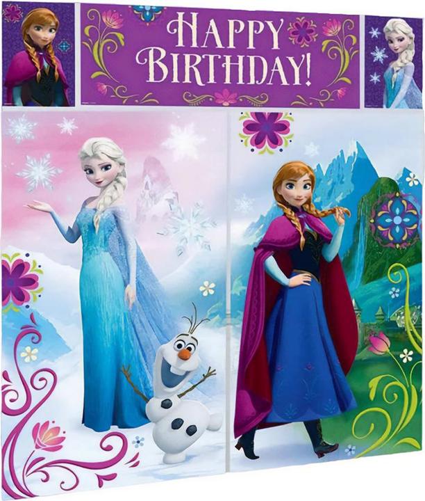 Produktbild Disney Frozen WandDekoration Happy Birthday Set