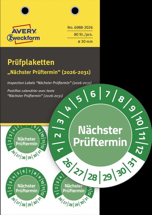 Avery Prüfplaketten