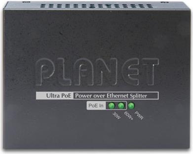 Actual product image Planet POE-172S Black Power Over Ethernet (PoE) Support Network Splitter