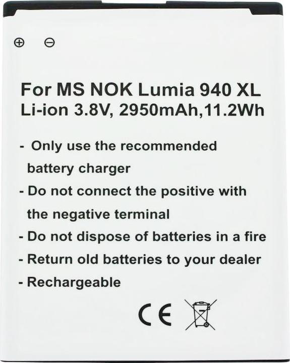 Image du produit Microsoft Batterie Lumia 950 XL, Lumia 950 XL Dual SIM Batterie BV-T4D