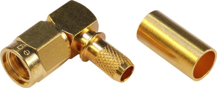 Produktbild Telegärtner SMA-Reverse-Steckverbinder Stecker, gewinkelt 50 Ohm J01150R0021 1 St.