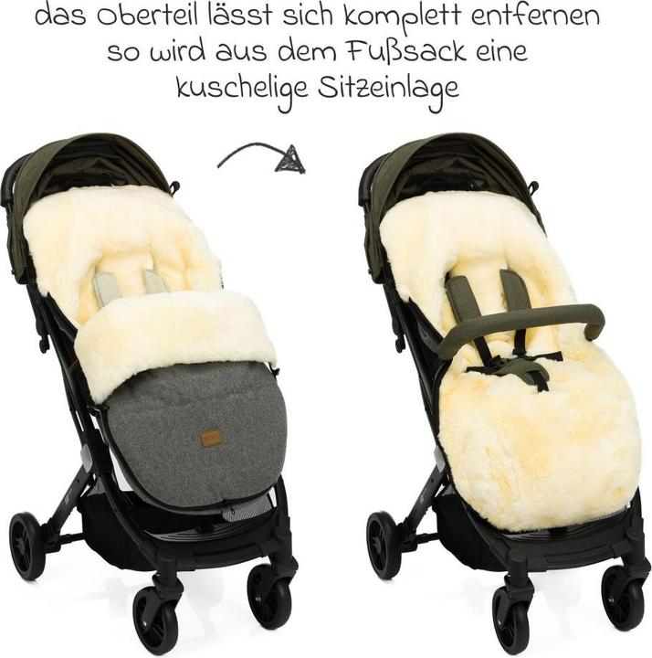 Actual product image Fillikid Fusssäcke für Kinderwagen & Buggys Lammwoll-Fusssack Makalu Wool für Buggy, Sport-