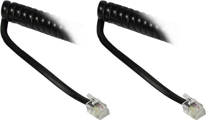 Actual product image Good Connections Telephone handset cable (spiral cable), black, 4m, ®