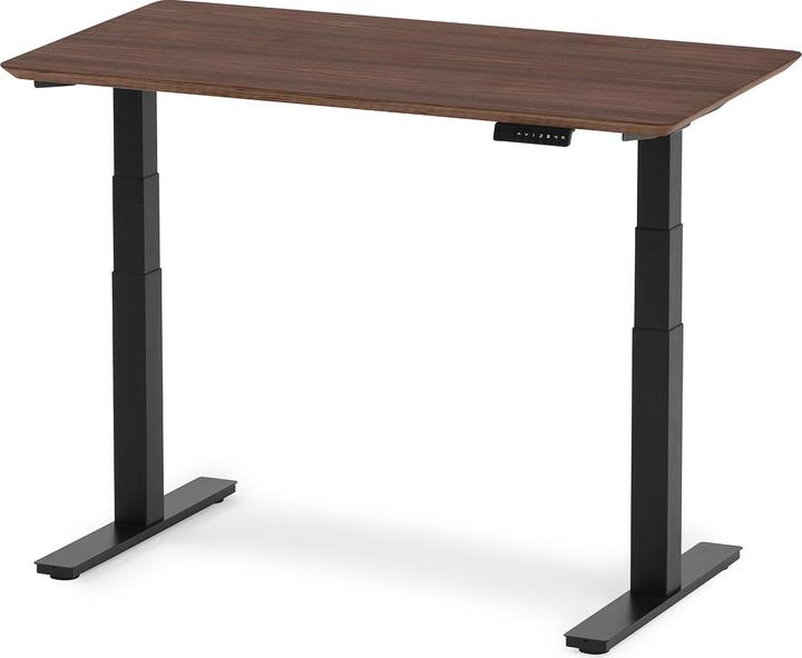 Image du produit Oakywood Bureau debout table en bois réglable en hauteur - Placage - Placage noyer / 160x80 / Noir - Oakywo (160 x 80 cm)