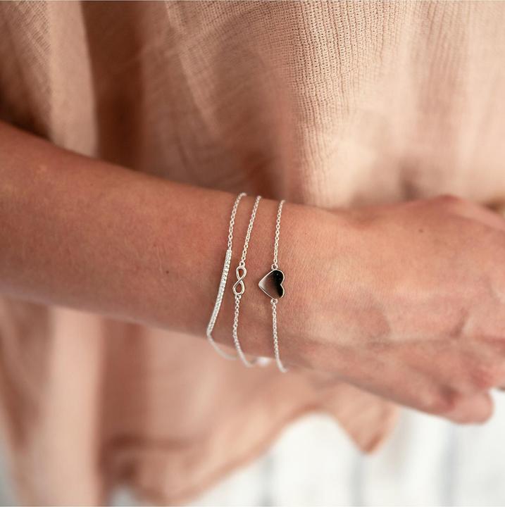 Produktbild Glanzstücke München Damen Herz Sterling Silber silber 17,0 cm Basislänge + 3,0 cm Verlängerung - 5972 (17 cm, Sterling Silber)