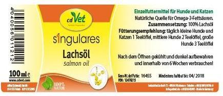 Produktbild cdVet Singulares Lachsöl (Senior, Adult, 1 Stk., 500 g)