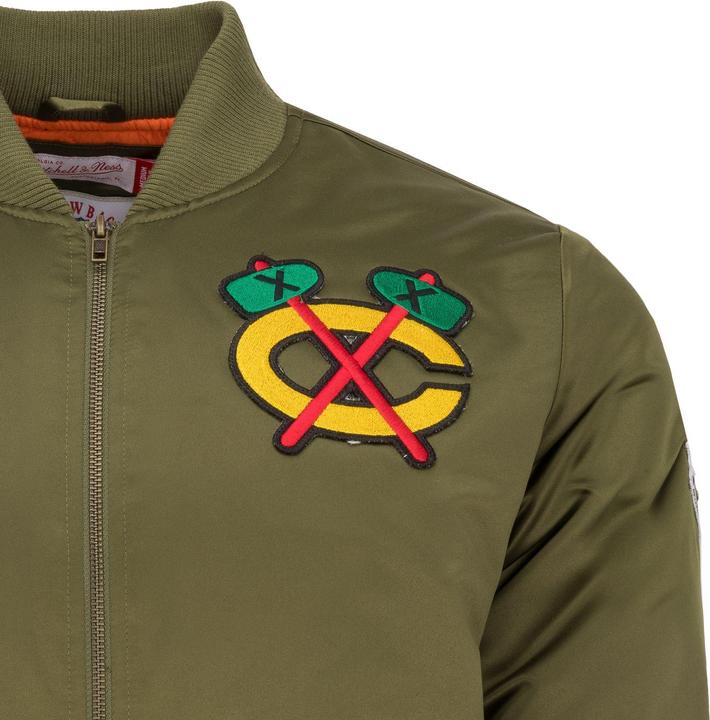 Immagine prodotto Mitchell & Ness Giacca bomber in raso M&N - PATCHES Chicago Blackhawks - S (S)