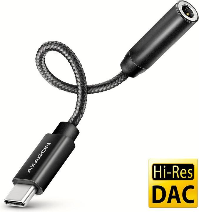Immagine prodotto Axagon ADA-HC Adattatore audio Hi-Res USB-C - jack da 3,5 mm, 32 bit, 384 kHz (USB-C)