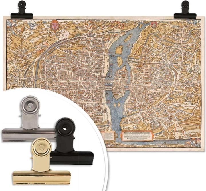 Actual product image Trenddeko Historical map of Paris (45 x 30 cm)