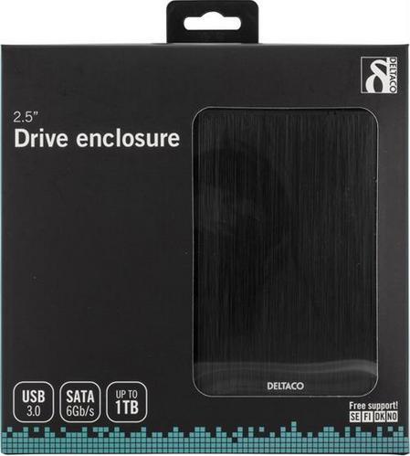 Produktbild Deltaco MAP-GD28U3 - HDD-Gehäuse - 2.5 Zoll - Serial ATA III - USB Konnektivität - Schwa (2.5")