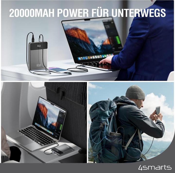 Immagine prodotto 4smarts Enterprise Slim (20000 mAh, 122.50 W, 74 Wh)