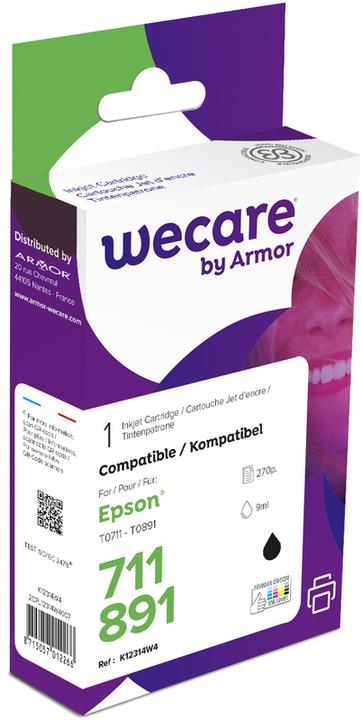 Wecare Tinte new built schwarz T071140WE zu Epson Stylus DX4000 9ml (FC)