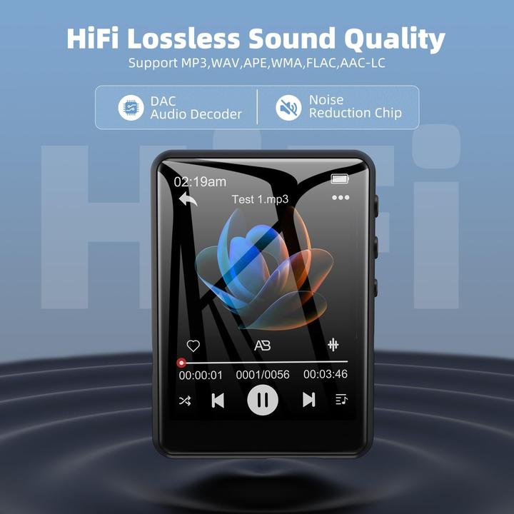 Image du produit Zaqe Tragbarer MP3-Player mit Bluetooth und Touchscreen