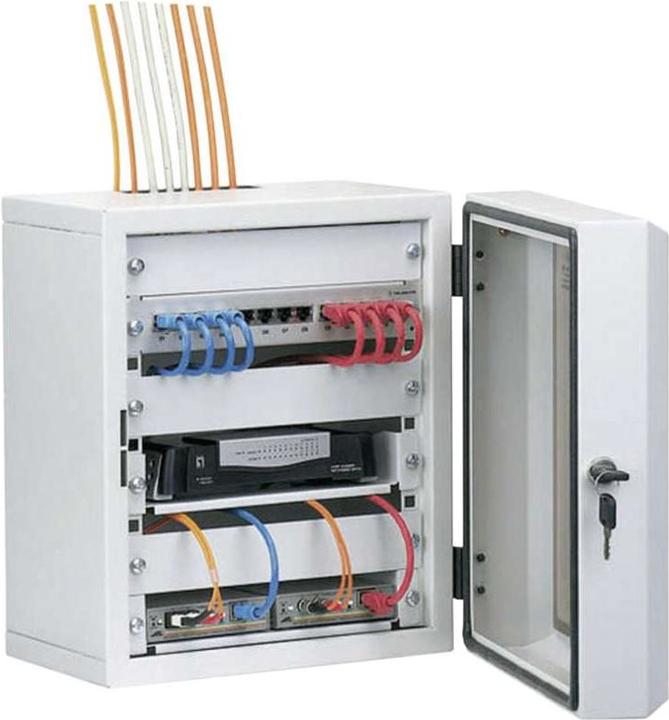 EFB Elektronik Mini-Rack 25,40cm (10")-7HE,mit Sichttür (19 Zoll Rack)