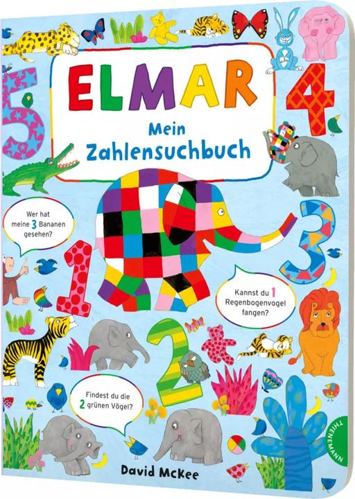 Actual product image Elmar: Mein Zahlensuchbuch (German, David McKee, 2023)