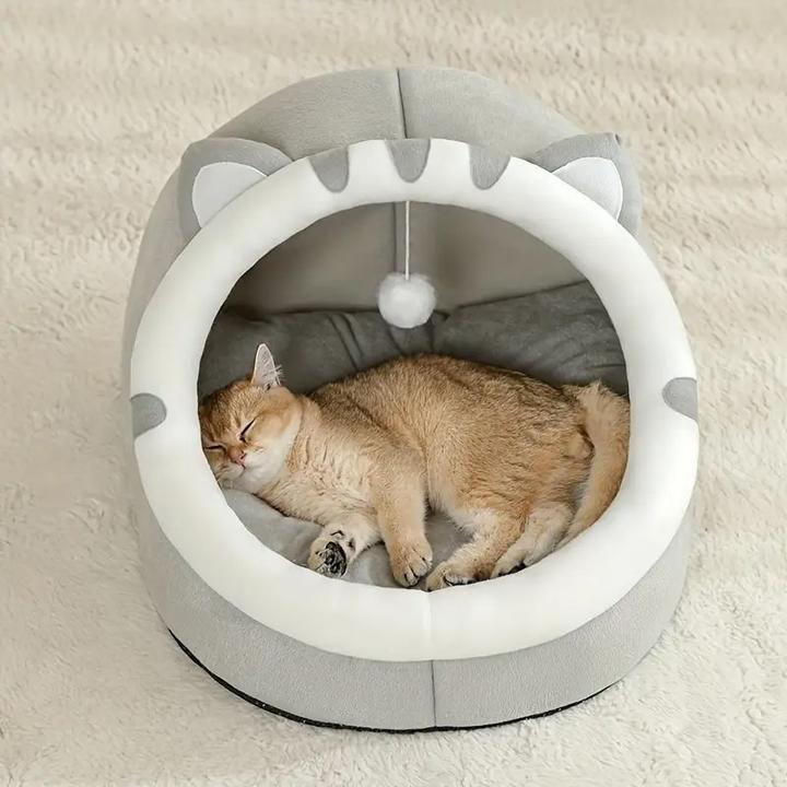Produktbild Out of the blue Flauschiges Katzenbett, Katzenhaus mit hängenden Spielball (Katze)