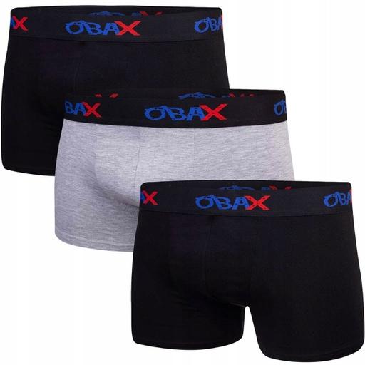 Actual product image Obax Men'S Boxer Underwear 3p Black/Grey XL (XL)