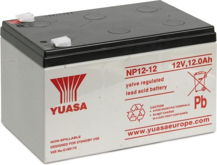 Yuasa Lead-acid battery, 12V-/12Ah NP12-12 (12 V, 12 Ah)