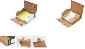 Actual product image Colompac Folder shipping box, brown, for A4 folders with spine width 35 to 80 mm, sturdy corrugated cardboard (A4, 80 mm, 20 Piece)