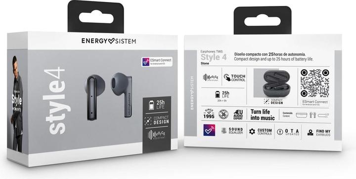 Produktbild Energy Sistem Earphones Style 4 True Wireless Stone (5 h, Kabelgebunden)