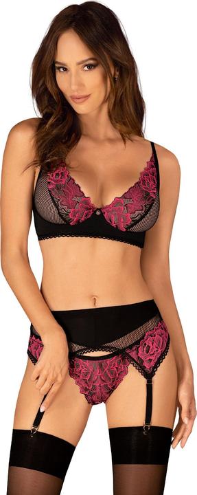 Productafbeelding Obsessive Ensemble 3 pièces Rosenty - Noir/Violet (XS, S)