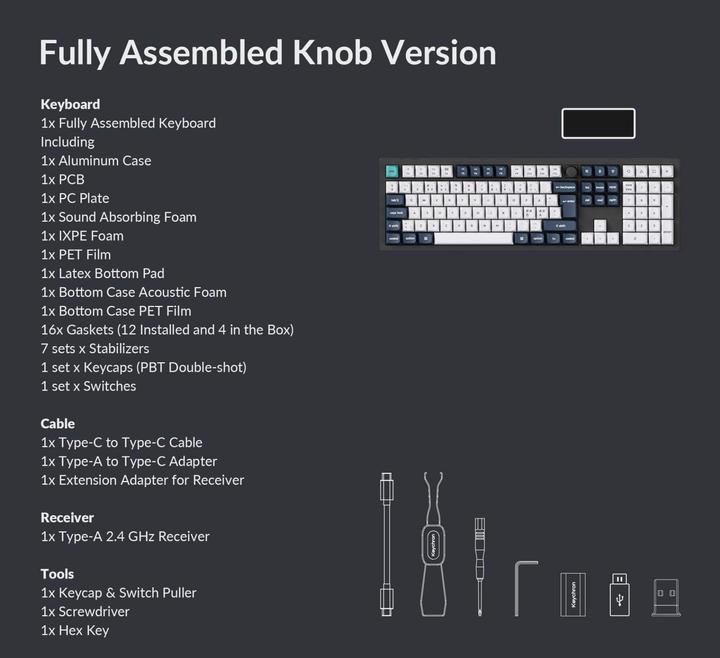 Nutritional values and ingredients Keychron Q6 Max (CH, Cable, Wireless)