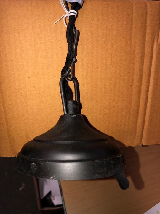 Actual product image Chic Antique Industrial Lamp Hanging Lamp, Antique Charcoal 30cm (E27)