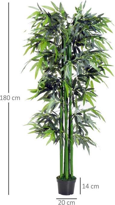 Immagine prodotto Swisshandel24 Pianta artificiale, pianta artificiale da 180 cm, albero di bambù artificiale, albero artificiale (180 cm)