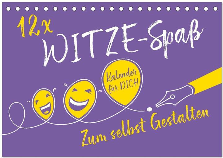 Actual product image 12 x WITZE-Spa - Bastelkalender (Tischkalender 2025 DIN A5 quer), Monatskalender (A5, German)