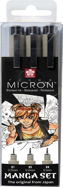 Actual product image Sakura Pigma Micron (Black, 3 x)