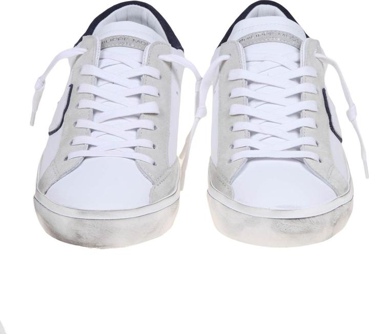 Produktbild Philippe Model prsx low sneakers in white/blue leather (42)